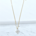 Ατσάλινο Κολιέ με Κρεμαστό Φίδι-Gold