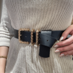 Γυναικεία Ζώνη με Χρυσή Αγκράφα