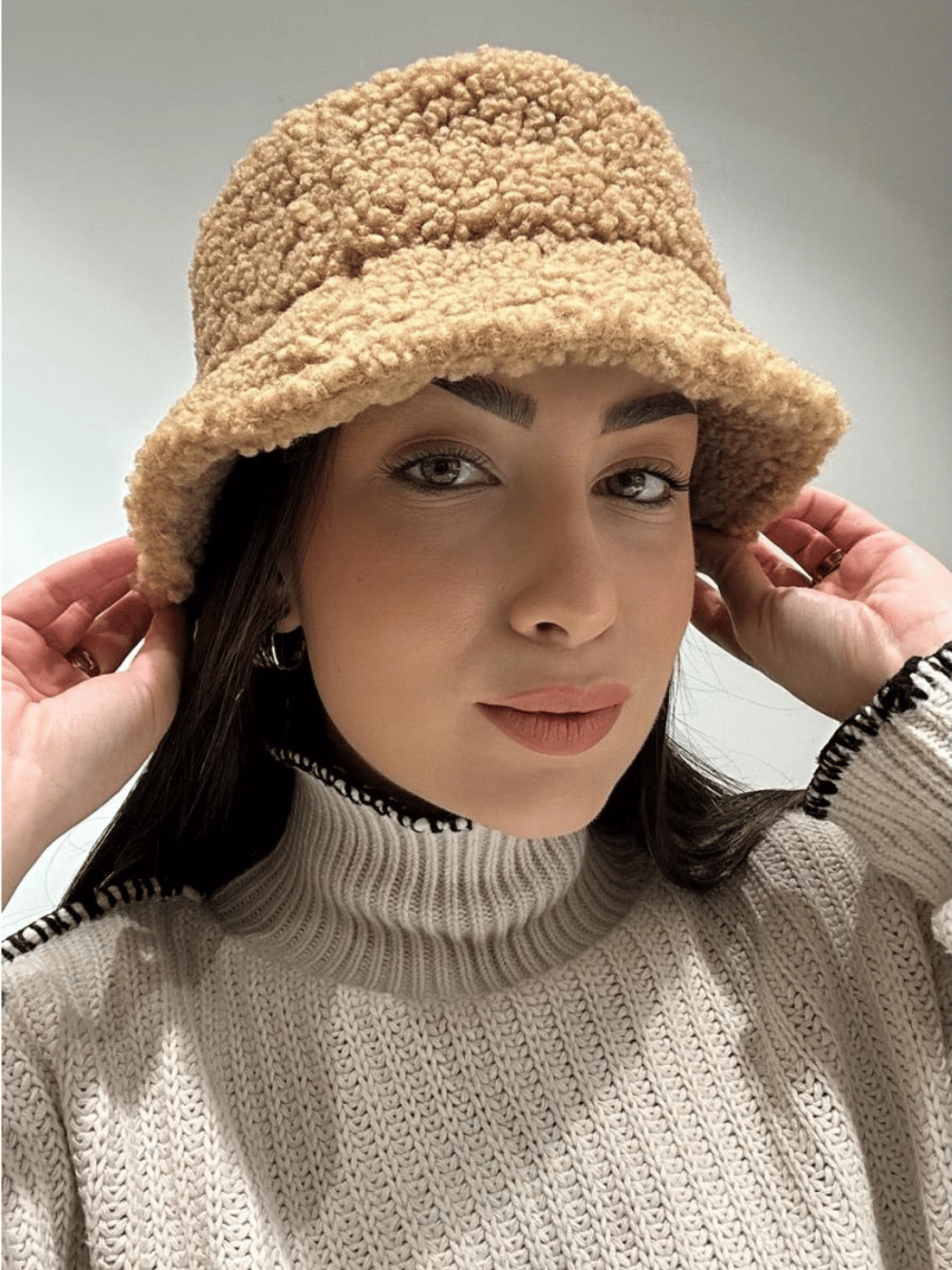 1 Γυναικείο Καπέλο Bucket-Μπεζ - Image 1