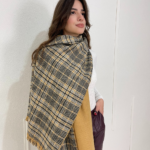 Γυναικείο Κασκόλ Διπλής Όψης- Μουσταρδί