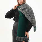 Γυναικείο Κασκόλ Διπλής Όψης- Πράσινο