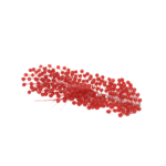 Νυφική Κουάφ με Κρύσταλλα και Πούπουλα-Κόκκινο