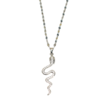 Ατσάλινο Κολιέ με Κρεμαστό Φίδι