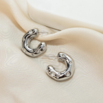 Ατσάλινα Σκουλαρίκια Κρίκοι με πετρούλες