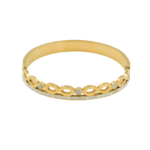 Ατσάλινη χειροπέδα με σχέδιο άπειρο και στρας