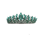 Νυφική Τιάρα Crystal “Zizi” – Πράσινο Ασημί
