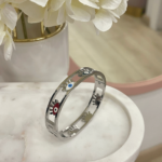 Ατσάλινη Χειροπέδα με πολύχρωμα ματάκια