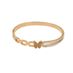 Ατσάλινη Χειροπέδα με σχέδιο πεταλούδας και στρας