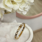 Ατσάλινη Χειροπέδα με σχέδιο πεταλούδας και στρας