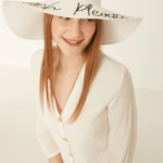 Γυναικείο Ψάθινο Καπέλο “Beach Please”-Άσπρο