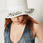 Γυναικείο Ψάθινο Καπέλο Hello Sunshine-Άσπρο