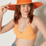 Γυναικείο Ψάθινο Μονόχρωμο Καπέλο-Πορτοκαλί