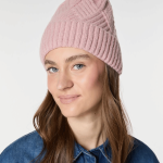 Γυναικείο Σκουφάκι με ιδιαίτερη πλέξη-Ροζ