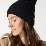 Γυναικείο Σκουφάκι με ιδιαίτερη πλέξη-Μαύρο