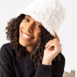 Γυναικείο Γούνινο Καπέλο Bucket-Εκρού