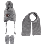 ΣΕΤ 3 ΤΕΜΑΧΙΩΝ ΠΛΕΚΤΟ ΜΕ FLEECE ΕΠΕΝΔΥΣΗ ΚΑΙ ΦΟΥΝΤΙΤΣΑ 0-18Μ-ΓΚΡΙ