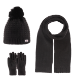 ΣΕΤ 3 ΤΕΜΑΧΙΩΝ ΠΛΕΚΤΟ ΜΕ FLEECE ΕΠΕΝΔΥΣΗ ΚΑΙ ΦΟΥΝΤΙΤΣΑ 9-15Υ-ΜΑΥΡΟ