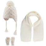 ΣΕΤ 3 ΤΕΜΑΧΙΩΝ ΠΛΕΚΤΟ ΜΕ FLEECE ΕΠΕΝΔΥΣΗ ΚΑΙ ΦΟΥΝΤΙΤΣΑ 4-8Υ-ΑΣΠΡΟ