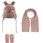 ΣΕΤ 3 ΤΕΜΑΧΙΩΝ ΠΛΕΚΤΟ ΜΕ FLEECE ΕΠΕΝΔΥΣΗ ΚΑΙ ΑΥΤΑΚΙΑ 0-18Μ-ΣΑΠΙΟ ΜΗΛΟ