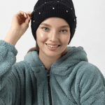 Γυναικείο Σκουφάκι με Στρας-Μαύρο