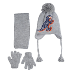 ΣΕΤ 3 ΤΕΜΑΧΙΩΝ ΠΛΕΚΤΟ ΜΕ FLEECE ΕΠΕΝΔΥΣΗ ΚΑΙ ΦΟΥΝΤΙΤΣΑ 1-4Y-ΓΚΡΙ