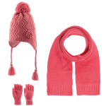 ΣΕΤ 3 ΤΕΜΑΧΙΩΝ ΠΛΕΚΤΟ ΜΕ FLEECE ΕΠΕΝΔΥΣΗ ΚΑΙ ΦΟΥΝΤΙΤΣΑ 4-8Y-ΦΟΥΞΙΑ