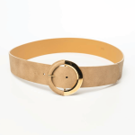 Γυναικεία Ζώνη με Χρυσή Στρογγυλή Αγκράφα