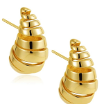 Ατσάλινα Καρφωτά Σκουλαρίκια-Χρυσό