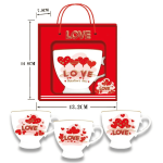 Σετ Δώρου Κούπα Πορσελάνης Αγίου Βαλεντίνου LOVE