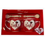 Σετ Δώρου Κεραμικές Κούπες I LOVE YOU