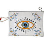 Τσαντάκι-Νεσεσέρ με Τύπωμα Μάτι-Λευκό