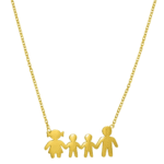 Ατσάλινο Κολιέ Οικογένεια Μαμά-Μπαμπά-Γιους