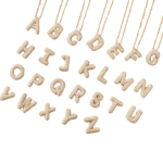 Ατσάλινα Κολιέ Μονόγραμμα με Στρας