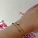 Ατσάλινο Διπλό Βραχιόλι με Καρδούλες