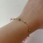 Aτσάλινο βραχιόλι με ματάκι