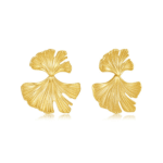 Ατσάλινα Σκουλαρίκια Ακανόνιστο σχέδιο-Χρυσό