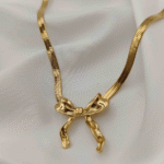 Ατσάλινο Κολιέ με Snake αλυσίδα και φιόγκο