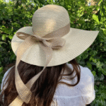 Γυναικείο Ψάθινο Καπέλο με Φιόγκο-Εκρού