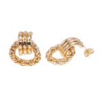 Ατσάλινα Σκουλαρίκια με πλεκτό κρικάκι