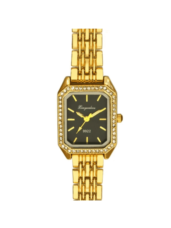 Vintage Γυναικείο Ρολόι Charlotte Gold Black