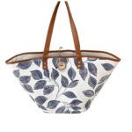 Γυναικεία Τσάντα Θαλάσσης με Φυλλωτό Σχέδιο