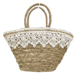 Γυναικεία Ψάθινη Τσάντα Floral