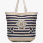 Γυναικεία Τσάντα Θαλάσσης Ριγέ "Άγκυρα"