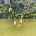 Ατσάλινο Κολιέ με Κρεμαστό Φιόγκο