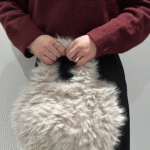 Γυναικεία Γούνινη Τσάντα Τετράγωνη-Μπεζ