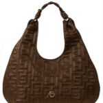 Γυναικεία Χειροποίητη Τσάντα AriGorgio με Μαίανδρο με ιδιαίτερο σχέδιο-Καφέ