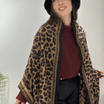 Γυναικείο Μαλακό Κασκόλ Λεοπάρ-Καφέ