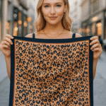 Γυναικείο Λεοπάρ Φουλάρι-Μπεζ