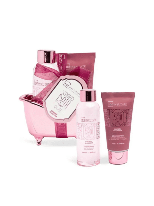 IDC Scented Bath Rose Mini Bath Tube Cherry Blossom Σετ Δώρου – Περιποίησης