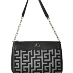 Γυναικεία Χειροποίητη Τσάντα Ώμου με μαίανδρο Άσπρο/Μαύρο